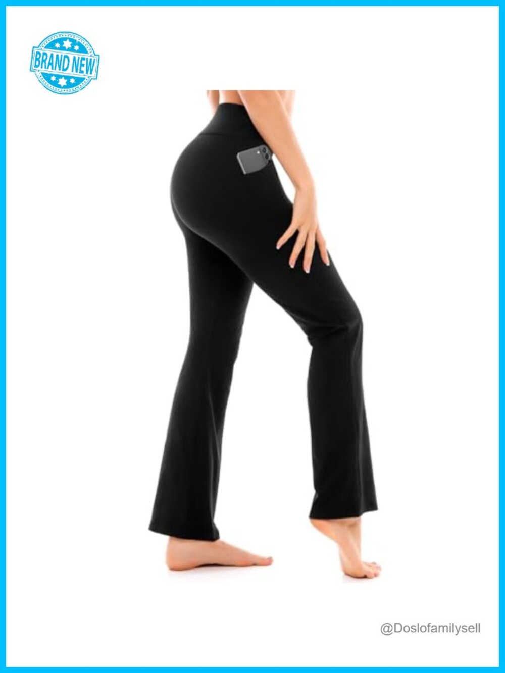High Waist Flare Leggings with Pockets for Yoga